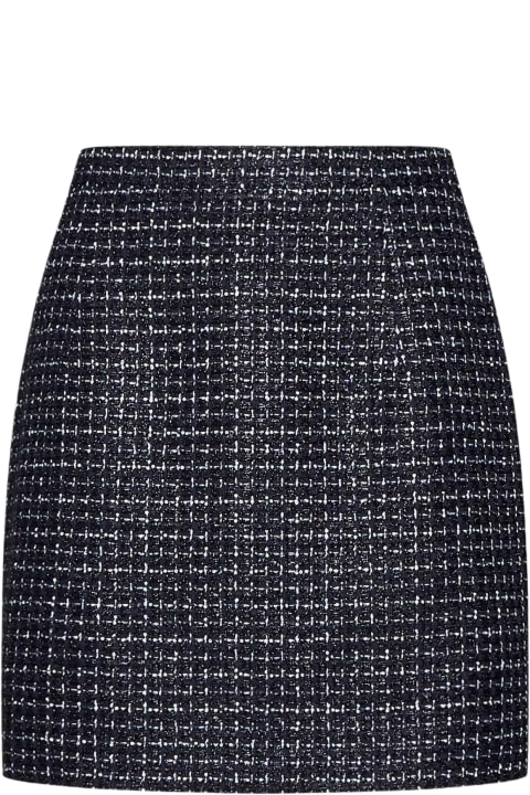 Alessandra Rich for Men Alessandra Rich Sequin Check Tweed Miniskirt