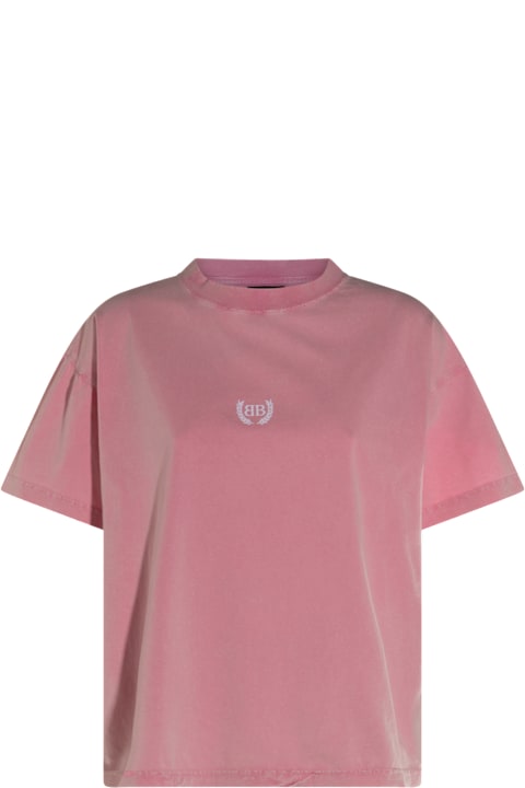 Tシャツ・カットソー BALENCIAGA FW25 Pastel pink satin shirt (830989TSN10 9505) Balenciaga Pink Cotton T-shirt | italist