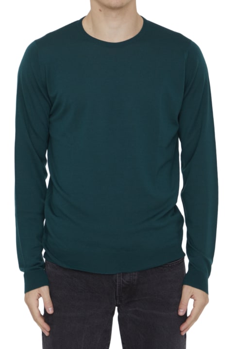 John Smedley Sweaters for Men John Smedley Green Merino Jumper