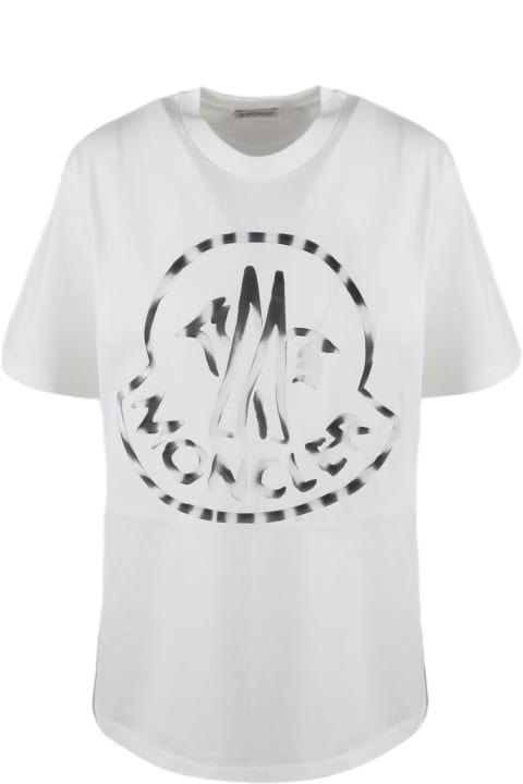 Moncler Clothing for Women Moncler White Cotton T-shirt