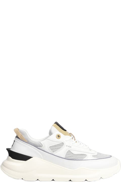D.A.T.E. Sneakers for Men D.A.T.E. Fuga Sneakers In White Leather And Fabric