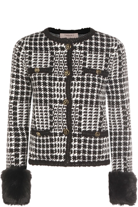 TwinSet for Kids TwinSet Black And White Casual Jacket