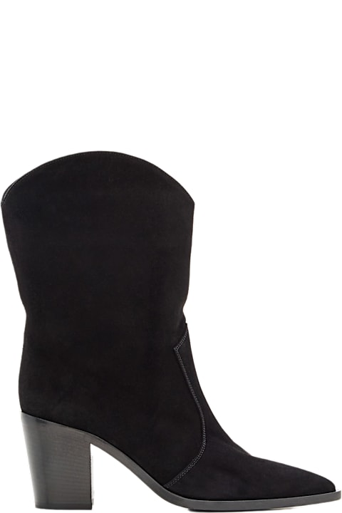 Gianvito Rossi Boots for Women Gianvito Rossi Denver Suede Texan Boots