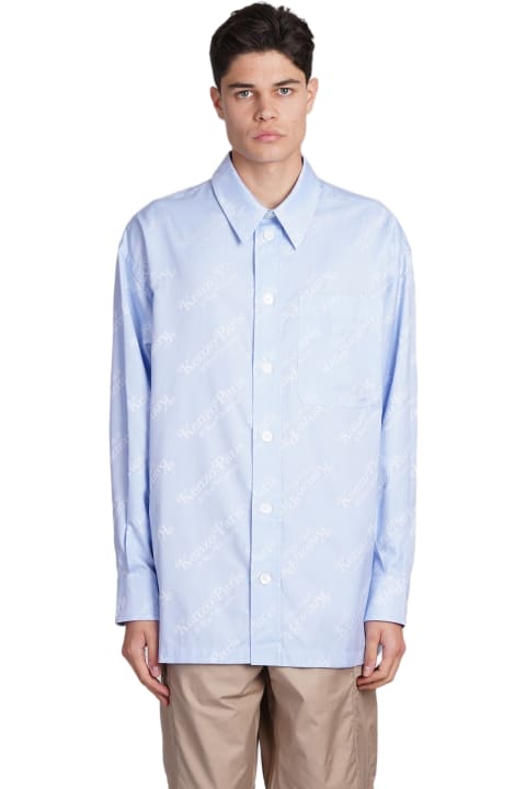 Kenzo Shirts for Men Kenzo Shirt In Cyan Cotton