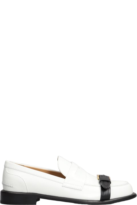 J.W. Anderson Flat Shoes for Women J.W. Anderson Animated Mocassin Loafers In White Leather