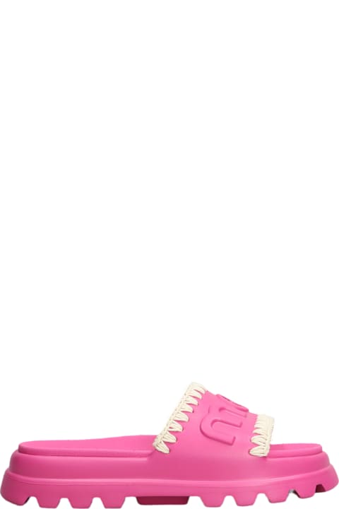Mou Shoes for Women Mou Eva Onepiece Flats In Fuxia Rubber/plasic