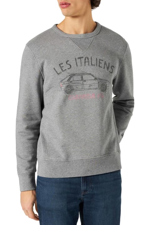 Homeware MC2 Saint Barth Cotton Sweatshirt With Les Italiens Print