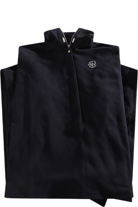 Chloé ملابس علوية لـ بنات Chloé Navy Blue Cotton Cape