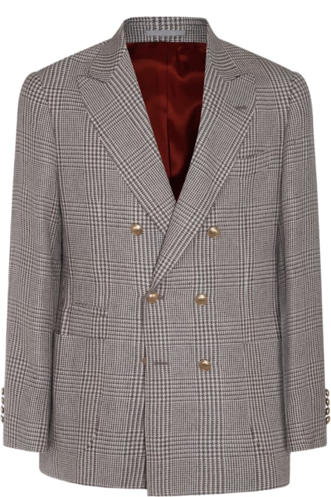 Brunello Cucinelli Clothing for Men Brunello Cucinelli Grey Linen Blazer