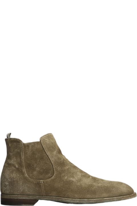 Officine Creative for Men Officine Creative Sound 004 Ankle Boots In Beige Suede