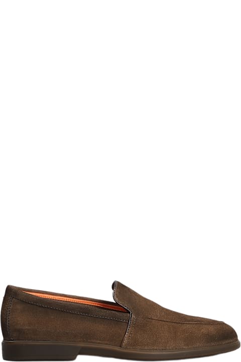 Santoni for Men Santoni Malibu Loafers In Taupe Suede