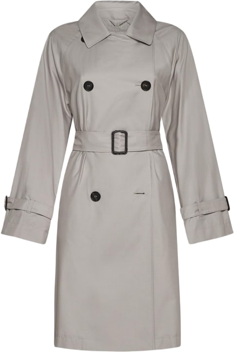 Cotton-blend Double-breasted Trench Coat