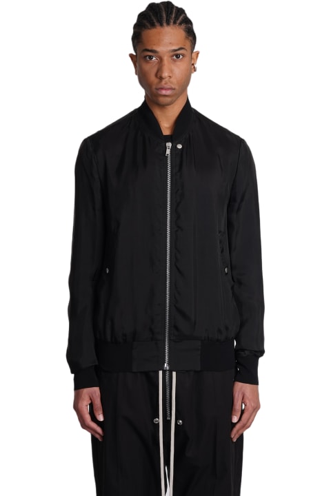 Coats & Jackets for Men Rick Owens Classic Flight Bomber In Black Polyamide Polyester