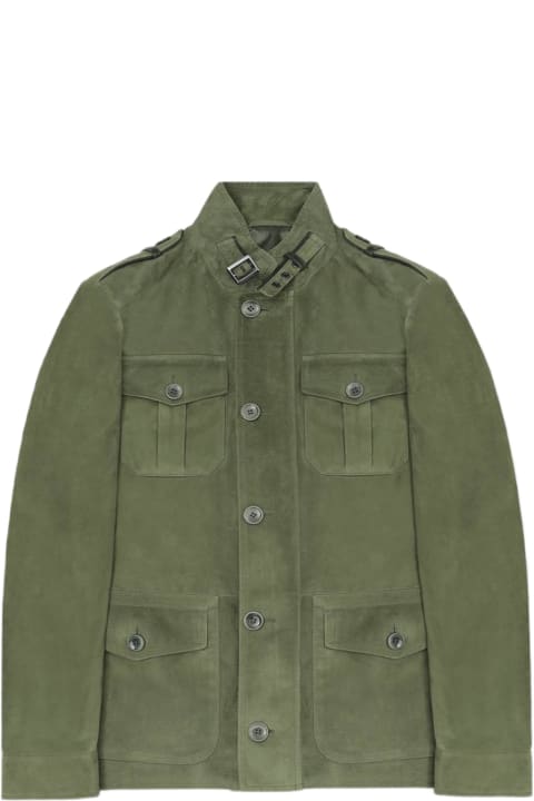Coats & Jackets for Men Larusmiani Devon Sahariana Jacket Leather Jacket