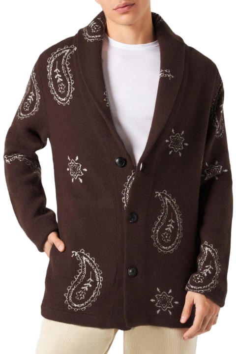 MC2 Saint Barth Clothing for Men MC2 Saint Barth Man Knit Jacket With Paisley Print