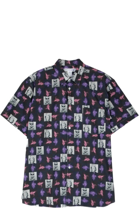 Comme des Garçons Shirt for Men Comme des Garçons Shirt Mens Shirt Woven Multicolour Andy Warhol printed shirt with short sleeves