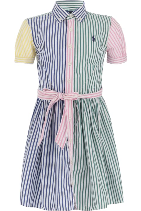 Jumpsuits for Girls Polo Ralph Lauren Cotton Dress With Striped Pattern