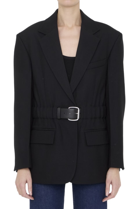 Alexander Wang Coats & Jackets for Women Alexander Wang Wool Canvas Belted Blazer