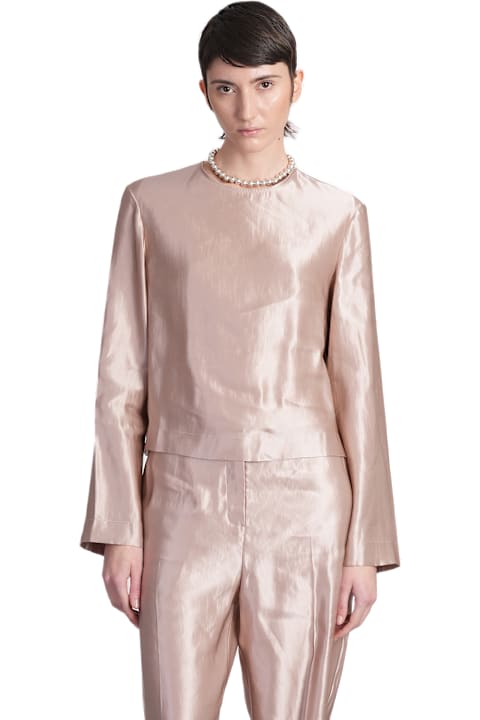Homeware Loulou Studio Nino Blouse In Rose-pink Linen