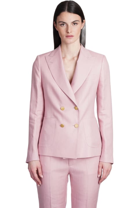 Tagliatore 0205 Suits for Women Tagliatore 0205 T-coral In Rose-pink Linen
