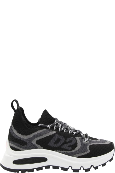 Dsquared2 for Women Dsquared2 Black Leather Sneakers