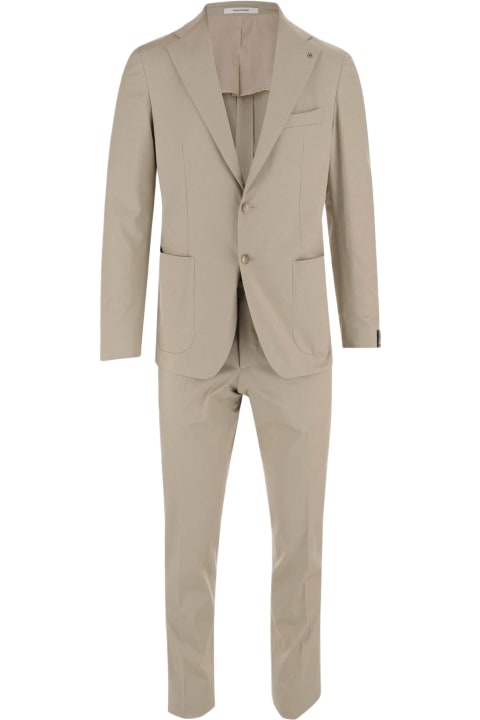 Tagliatore Coats & Jackets for Men Tagliatore Stretch Cotton Suit