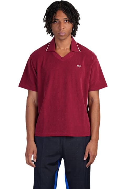 Adidas Originals by Wales Bonner for Men Adidas Originals by Wales Bonner Terry Polo Polo In Bordeaux Denim