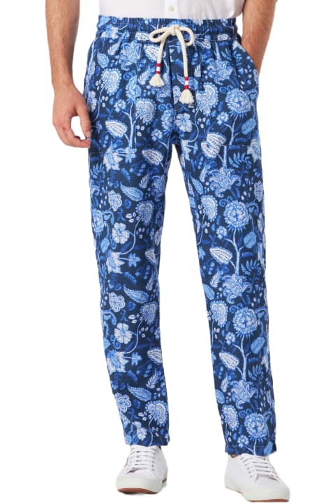 Homeware MC2 Saint Barth Man Floreal Print Linen Pants