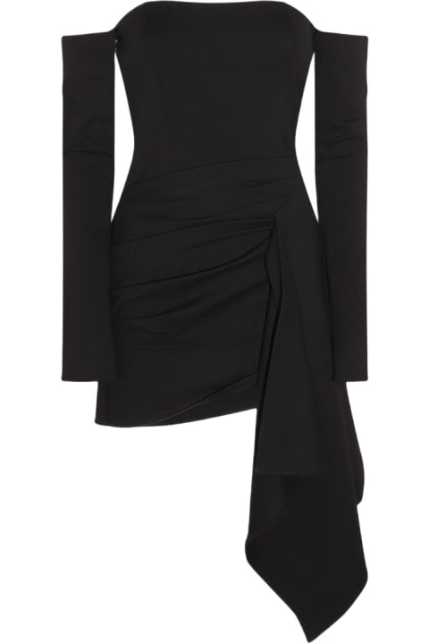 Fashion for Women GAUGE81 Black Viscose Ansley Off Shoulder Mini Dress