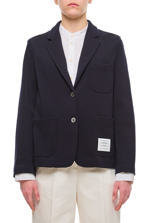 Thom Browne Coats & Jackets for Women Thom Browne Cropped Sack Wool Jacket