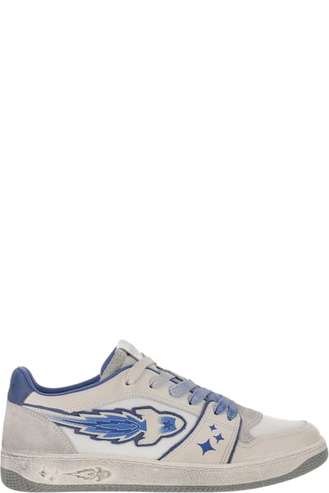 Enterprise Japan Men Enterprise Japan Leather And Mesh Rocket Sneakers