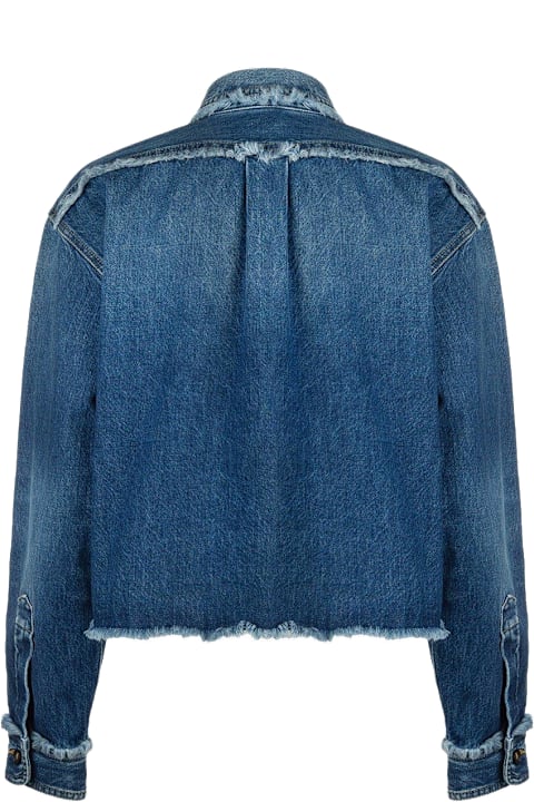 Alanui Women Alanui Fringed Cropped Denim Shirt