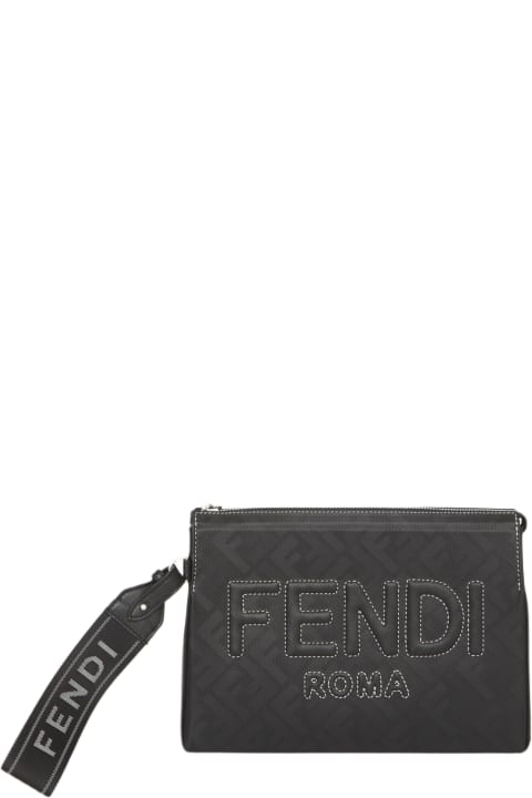 Fendi Clutches for Women Fendi Ff Fabric Pouch