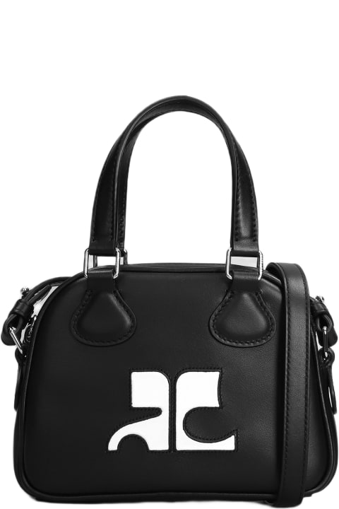 Courrèges for Women Courrèges Bowling Shoulder Bag In Black Leather