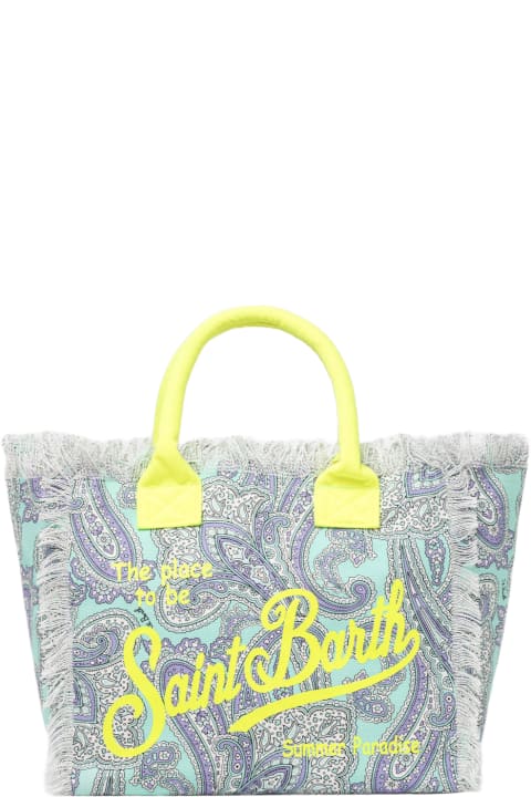 Homeware MC2 Saint Barth Cotton Canvas Tote Bag With Paisley Print