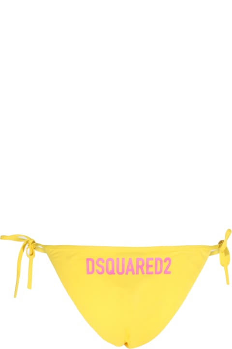 Swimwear for Women Dsquared2 Yellow Bikini Bottoms