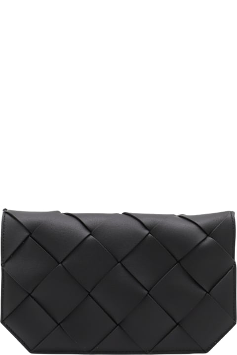 Homeware Bottega Veneta Black Leather Diago Pouch