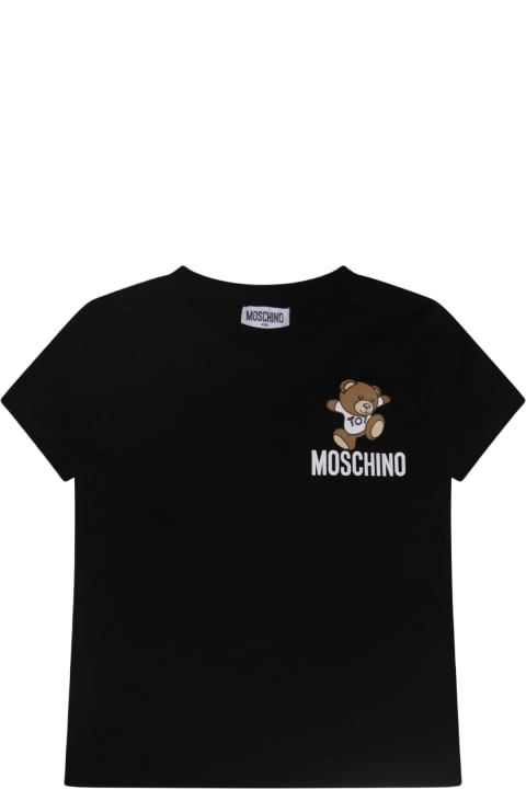 メンズ新着アイテム Moschino Black Cotton T-shirt
