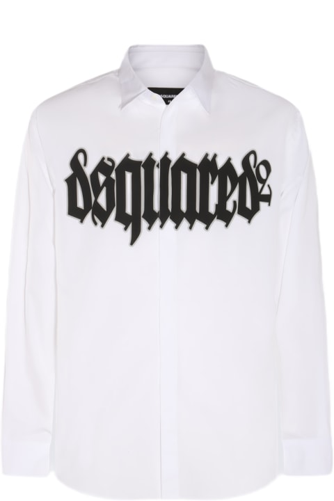 Dsquared2 Sale for Men Dsquared2 White And Black Cotton Shirt