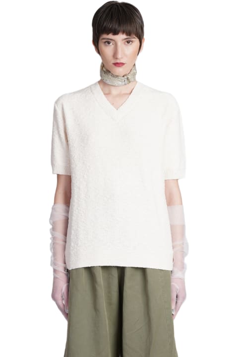 Fleeces & Tracksuits for Women Maison Margiela Knitwear In White Cotton