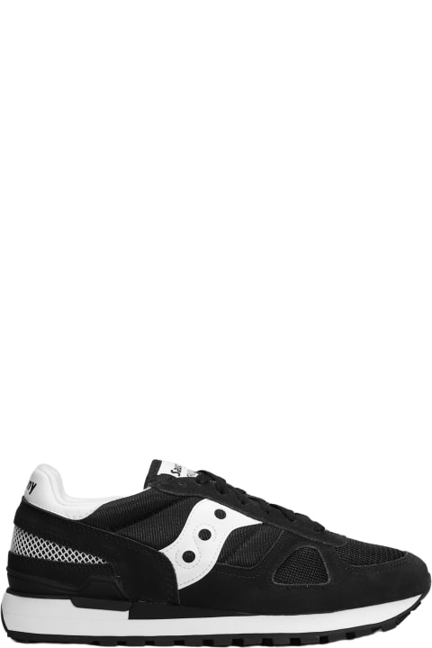 メンズ Sauconyのスニーカー Saucony Shadow Original Sneakers In Black Suede And Fabric