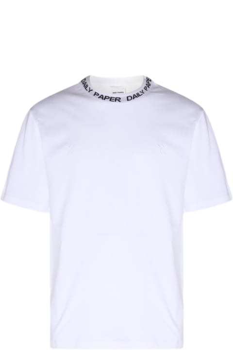 Daily Paper Topwear for Men Daily Paper White And Black Cotton T-shirt