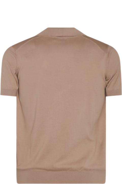 メンズ Piacenza Cashmereのトップス Piacenza Cashmere Beige Cotton Polo Shirt