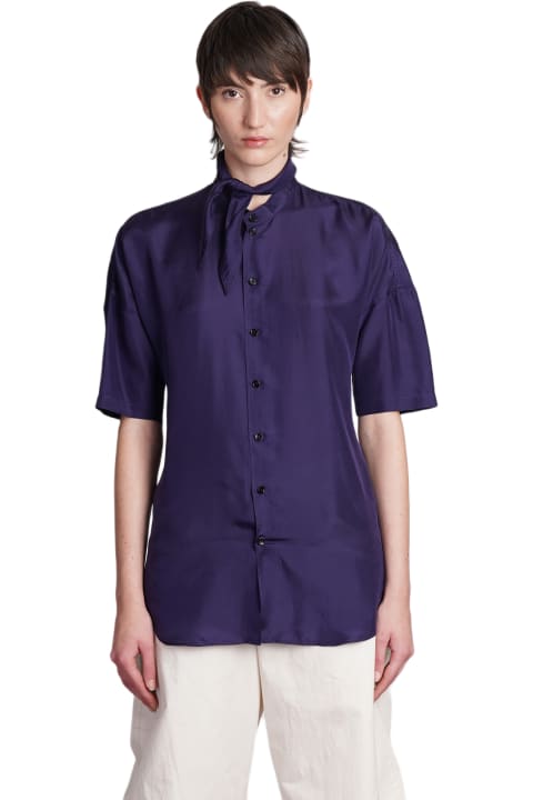 ウィメンズ新着アイテム Lemaire Shirt In Viola Silk