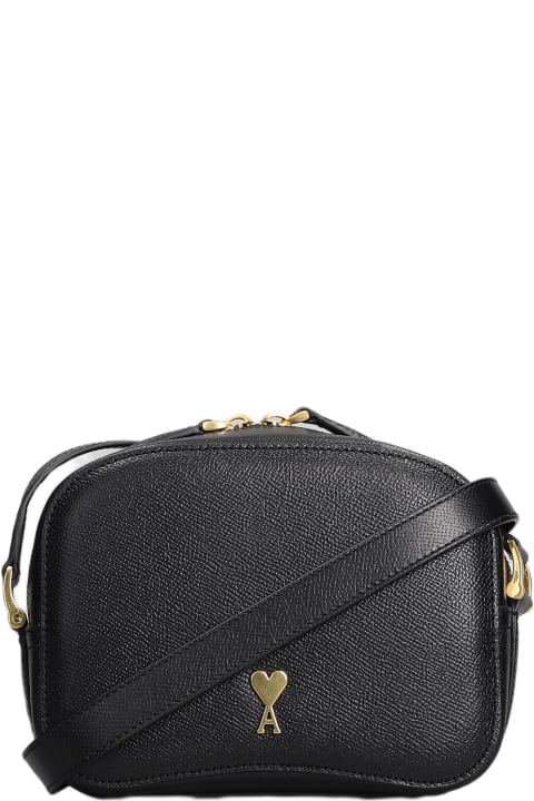 Ami Alexandre Mattiussi for Women Ami Alexandre Mattiussi Shoulder Bag In Black Leather