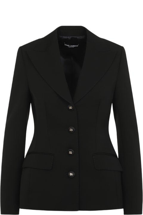 Dolce & Gabbana Coats & Jackets for Women Dolce & Gabbana Black Virgin Wool Blazer