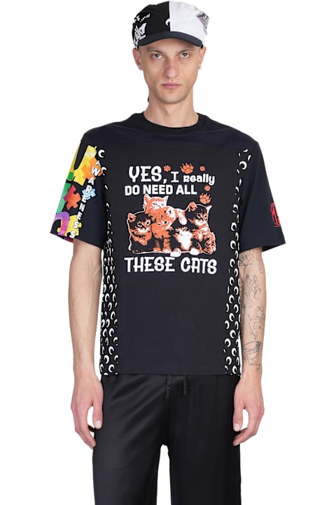 Marine Serre for Men Marine Serre T-shirt In Black Cotton
