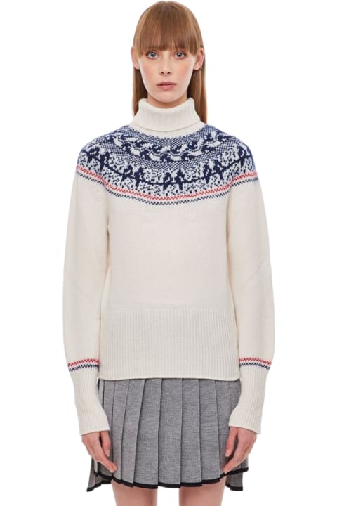 Fashion for Women Thom Browne Wool Mohair Mix Turtleneck Sweater