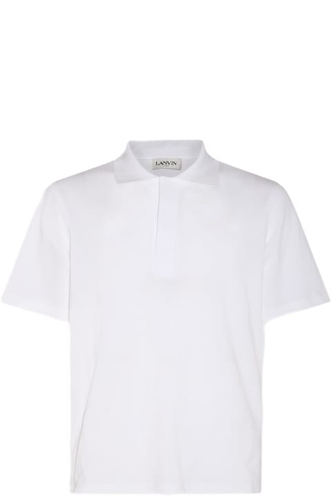 Topwear for Men Lanvin White Cotton Polo Shirt