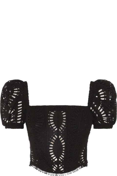 Charo Ruiz Topwear for Women Charo Ruiz Black Cotton Top